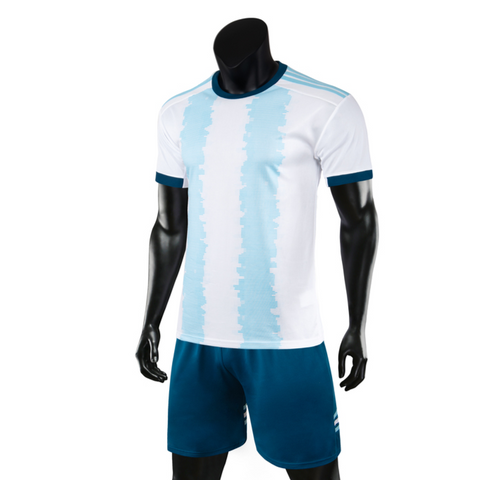 Albiceleste White Youth SB Soccer Uniform Kit