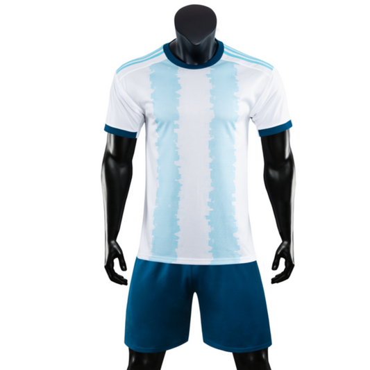 Albiceleste White Youth SB Soccer Uniform Kit